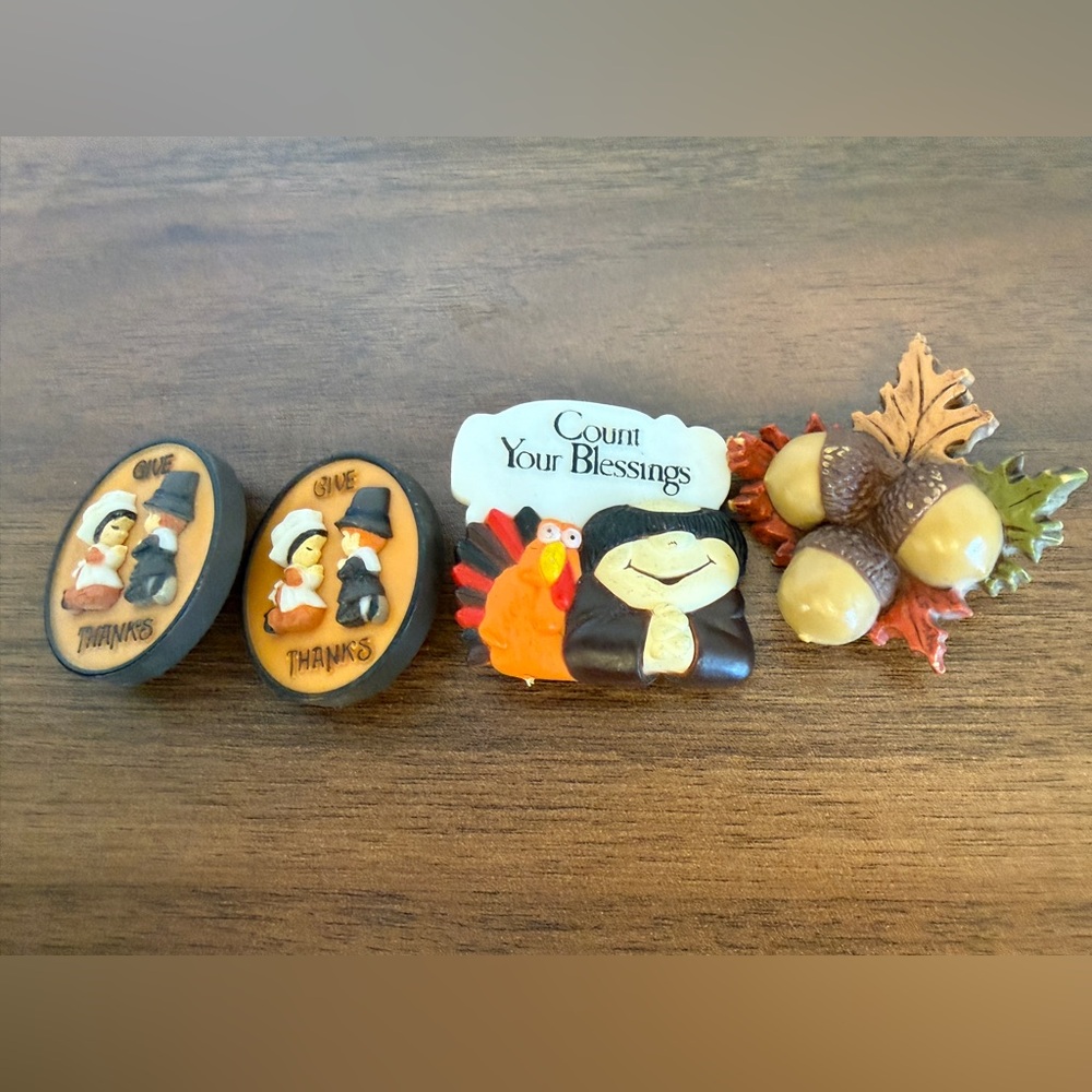 Thanksgiving Themed Brooch Set